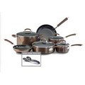 Millennium Nonstick 12 Piece Cookware Set - Espresso Brown